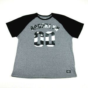 BKC BKLYN Cloth Shirt Mens XXXL Gray Black Short Sleeve Graphic Tee Brooklyn